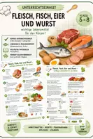 Vorschau - Arbeitsblätter - Fleisch, Fisch, Eier und Wurst – Arbeitsblätter für Hauswirtschaft & Ernährung | Klasse 5–8 - Deckblatt