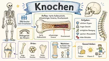Vorschau - Arbeitsblätter - Arbeitsblatt "Knochen" + Onlineübung & MP3 + Infografik - Seite 2