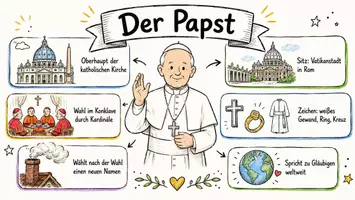 Vorschau - Arbeitsblätter - Lernposter + Arbeitsblatt "Papst" + Onlineübung & MP3 + Mindmap + Infografik - Seite 2