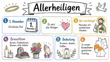 Vorschau - Arbeitsblätter - Lernposter & Arbeitsblätter zum Thema "Allerheiligen" + Lösung & Fragen & MP3 + Mindmap + Infografiken - Seite 2