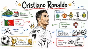 Vorschau - Arbeitsblätter - Lernposter + Arbeitsblätter zum Thema "Cristiano Ronaldo" + Lösung & MP3 + Mindmap + Infografik - Seite 2