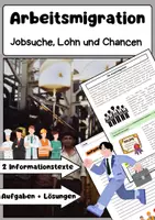 Vorschau - Arbeitsblätter - Arbeitsmigration: Jobsuche, Fachkräftemangel & Integration - Deckblatt