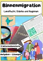 Vorschau - Arbeitsblätter - Die Binnenmigration: Landflucht & Stadtentwicklung - Deckblatt