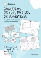 Vista previa - Manualidades / Dibujos para colorear - Banderas de los Países de América para Colorear - Portada