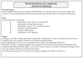 Vorschau - Arbeitsblätter - Buchpräsentation - Lapbook - Seite 1