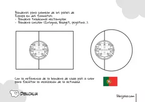 Vista previa - Manualidades / Dibujos para colorear - Banderas de los Paises de Europa para Colorear - página 2