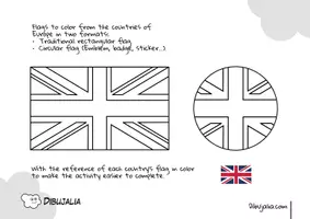 Vista previa - Manualidades / Dibujos para colorear - Banderas de los Paises de Europa para Colorear - página 3