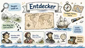 Vorschau - Arbeitsblätter - Lernposter + Arbeitsblätter zum Thema "Entdecker" + Lösung & MP3 + Mindmap + Infografik - Seite 2