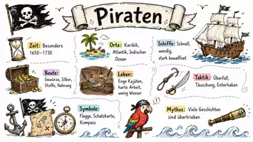Vorschau - Arbeitsblätter - Lernposter + Arbeitsblätter zum Thema "Piraten" + Lösung & MP3 + Mindmap + Infografik - Seite 2