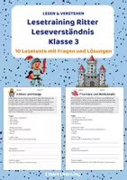 Vorschau - Stundenentwürfe - Lesetraining Ritter | Leseverständnis Klasse 3 - Deckblatt