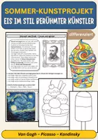 Vorschau - Unterrichtsreihen - Sommer vor den Ferien – Großes Materialpaket für Vertretungsstunden | Deutsch & Kunst Klasse 6–10 - Seite 1