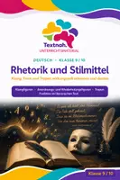 Vorschau - Stationenlernen - Stationenarbeit Deutsch: Rhetorik und Stilmittel (Klasse 9/10) - Deckblatt