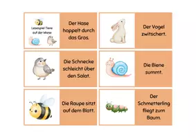 Vorschau - Spiele - Lesespiel Wiesentiere/Haustiere/Waldtiere mit Lösungen - Seite 1
