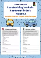 Vorschau - Stundenentwürfe - Lesetraining Alltag Materialpaket – Leseverständnis Klasse 3 | 5 Materialien mit Lösungen (Set 2) - Seite 1