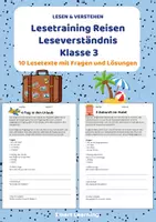 Vorschau - Unterrichtsreihen - Lesetraining Reisen | Leseverständnis Klasse 3 - Deckblatt