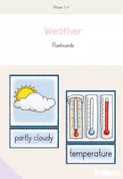 Vorschau - Poster - Picture + Word Cards / Flashcards "Weather" - Deckblatt
