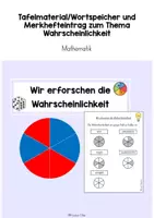 Vorschau - Poster - Tafelmaterial und Merkhefteintrag Thema Wahrscheinlichkeit - Deckblatt