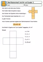Vorschau - Arbeitsblätter - Arbeitsblätter Oberfläche Würfel und Quader - Seite 3