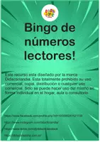 Vista previa - Hojas de trabajo - Bingo de números lectores - página 3