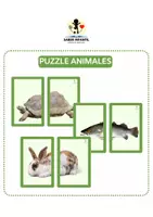 Vista previa - Unidades / Secuencias / Situaciones de Aprendizaje - MINI PUZZLES ANIMALES - Portada