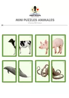 Vista previa - Unidades / Secuencias / Situaciones de Aprendizaje - MINI PUZZLES ANIMALES - página 1