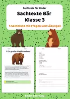 Vorschau - Stundenentwürfe - Sachtexte Klasse 3 – Tiere Materialpaket (10 Materialien) | Lesetexte mit Fragen & Lösungen - Seite 1