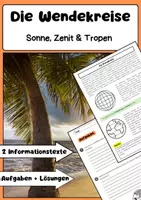 Vorschau - Arbeitsblätter - Die Wendekreise: Koordinaten, Kartenlesen & Äquator - Deckblatt