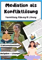 Vorschau - Arbeitsblätter - Mediation als Konfliktlösungsstrategie Unterrichtsmaterial Konfliktlösung - Deckblatt