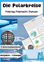 Vorschau - Arbeitsblätter - Die Polarkreise: Kartenlesen im Erdkundeunterricht - Deckblatt