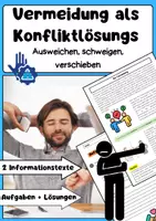 Vorschau - Arbeitsblätter - Die Vermeidung als Konfliktstrategie - Deckblatt