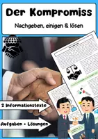Vorschau - Arbeitsblätter - Konfliktlösungsstrategien: Kompromiss, Konsens, Mediation, Vermeidung & Kommunikation - Seite 1