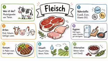 Vorschau - Arbeitsblätter - Lernposter + Arbeitsblätter zum Thema "Fleisch" (Lückentext, Hörverstehen) + Lösung & MP3 + Mindmap + Infografik - Seite 2