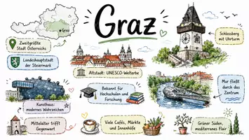 Vorschau - Arbeitsblätter - Lernposter + Arbeitsblätter zum Thema "Graz" + Lösung & MP3 + Mindmap + Infografik - Seite 2