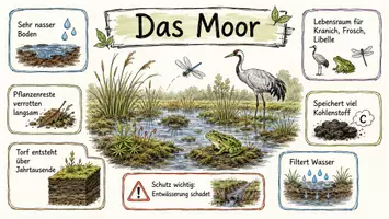 Vorschau - Arbeitsblätter - Lernplakat + Arbeitsblätter zum Thema "Moor" + Lösung & MP3 + Mindmap + Infografik - Seite 2