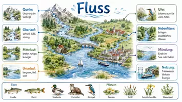 Vorschau - Arbeitsblätter - Arbeitsblatt zum Thema "Fluss" + Onlineübung & MP3 + Infografik - Seite 2