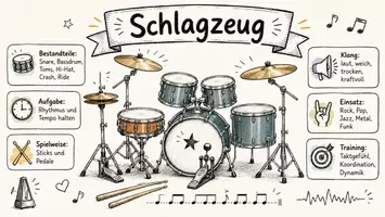 Vorschau - Arbeitsblätter - Lernposter + Arbeitsblatt "Schlagzeug" + Onlineübung & MP3 + Mindmap + Infografiken - Seite 2