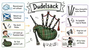 Vorschau - Arbeitsblätter - Lernposter + Arbeitsblätter zum Thema "Dudelsack" + Lösung & MP3 + Mindmap + Infografik - Seite 2