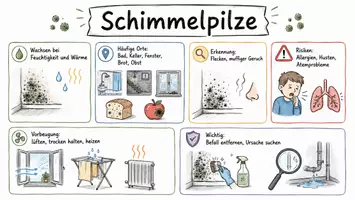 Vorschau - Arbeitsblätter - Arbeitsblätter zum Thema "Schimmel" (Lückentext, Hörverstehen) + Lösung & MP3 + Infografik - Seite 1