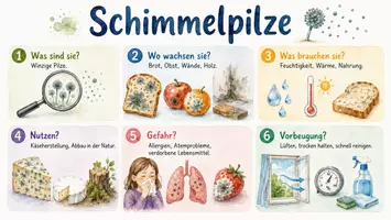 Vorschau - Arbeitsblätter - Arbeitsblätter zum Thema "Schimmel" (Lückentext, Hörverstehen) + Lösung & MP3 + Infografik - Seite 3
