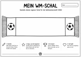 Vorschau - Mal- und Bastelvorlagen - WM-Schal gestalten - Kreative Kunstidee zur Fußball-WM 26 - Seite 2