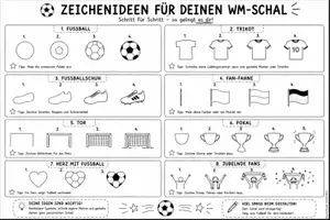 Vorschau - Mal- und Bastelvorlagen - WM-Schal gestalten - Kreative Kunstidee zur Fußball-WM 26 - Seite 3