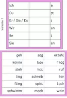 Vorschau - Stationenlernen - Präsens: Verbtraining-Karteien - Personalpronomen, Verbendungen & Verbstämme - Seite 3