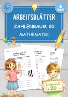 Vorschau - Arbeitsblätter - Arbeitsblätter Mathe Zahlenraum 20 Grundschule - Deckblatt