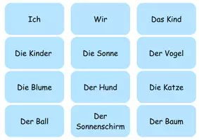 Vorschau - Arbeitsblätter - DaZ Sommersätze bilden (inkl. Wortkarten und Würfelsätzen) - Seite 1