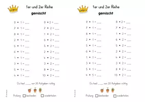 Vorschau - Arbeitsblätter - 1x1 / Einmaleins - Prüfungen mit Urkunde | Klasse 2 - Seite 3