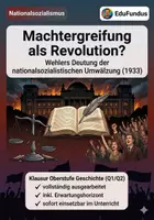 Vorschau - Klassenarbeiten - Klausur Geschichte: Machtergreifung als Revolution? – Wehlers Deutung inkl. EWH - Deckblatt