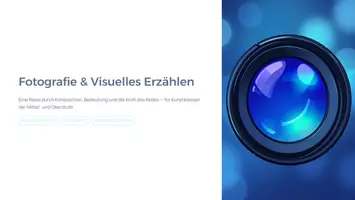 Vorschau - Präsentationen/Tafelbilder - Fotografie & Visuelles Erzählen – Bildanalyse, Komposition & Storytelling | Kunst Präsentation - Deckblatt