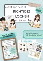 Vorschau - Arbeitsblätter - Lio und Aya - richtiges Lochen Schritt für Schritt AB - Deckblatt