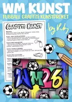 Vorschau - Arbeitsblätter - Fußball WM 2026 Buntes Graffiti Kunstprojekt - Kunst im Sommer - Deckblatt