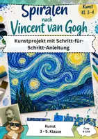 Vorschau - Arbeitsblätter - Spiralen Vincent van Gogh Kunst Klasse 3–5 - Deckblatt